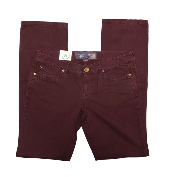 Converse One Star Womens Maroon Denim Jeans Size 10 NEW - Picture 2 of 6